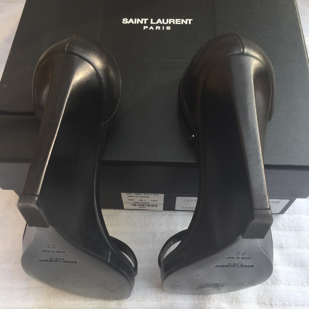 Saint Laurent Women's Jane Ankle Strap Wedge (35) - Picture 3 of 6